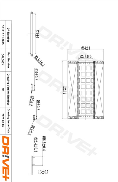Dr!ve+ DP1110.11.0033 Číslo výrobce: DFL0033. EAN: 5907714163715.