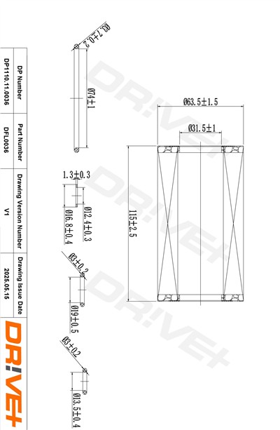 Dr!ve+ DP1110.11.0036 Číslo výrobce: DFL0036. EAN: 5907714163746.