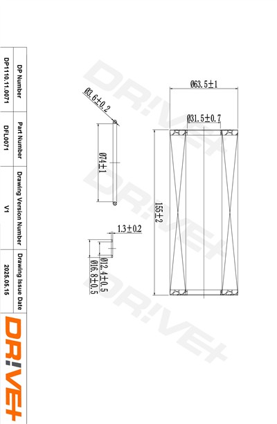Dr!ve+ DP1110.11.0071 Číslo výrobce: DFL0071. EAN: 5907714163470.