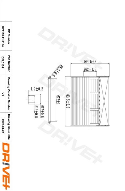 Dr!ve+ DP1110.11.0154 Číslo výrobce: DFL0154. EAN: 5907714152245.
