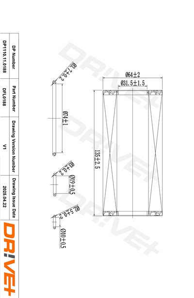 Dr!ve+ DP1110.11.0188 Číslo výrobce: DFL0188. EAN: 5907714166884.
