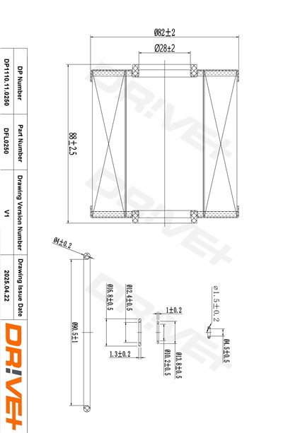 Dr!ve+ DP1110.11.0250 Číslo výrobce: DFL0250. EAN: 5907714167508.