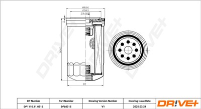 Dr!ve+ DP1110.11.0315 Číslo výrobce: DFL0315. EAN: 5907714168154.
