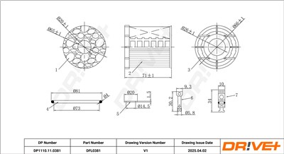 Dr!ve+ DP1110.11.0381 Číslo výrobce: DFL0381. EAN: 7630556926702.