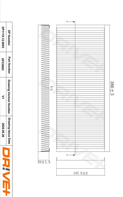 Dr!ve+ DP1110.12.0003 Číslo výrobce: DFC0003. EAN: 5907714162565.