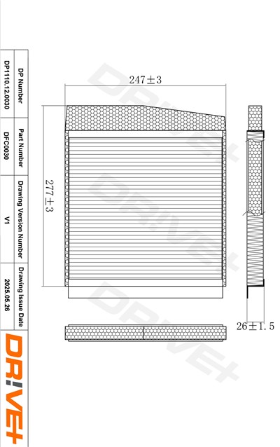 Dr!ve+ DP1110.12.0030 Číslo výrobce: DFC0030. EAN: 5907714162732.