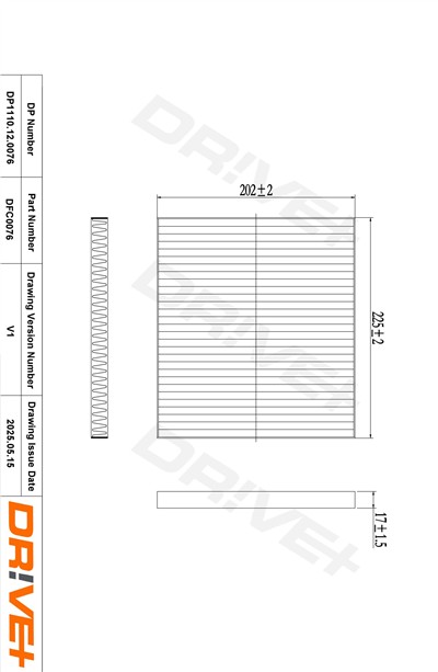 Dr!ve+ DP1110.12.0076 Číslo výrobce: DFC0076. EAN: 5907714152566.