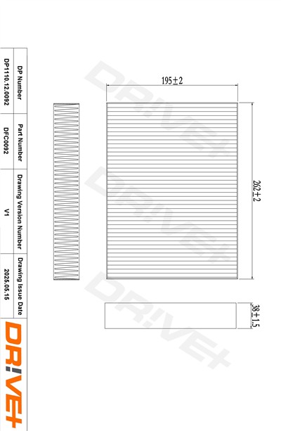 Dr!ve+ DP1110.12.0092 Číslo výrobce: DFC0092. EAN: 5907714152726.