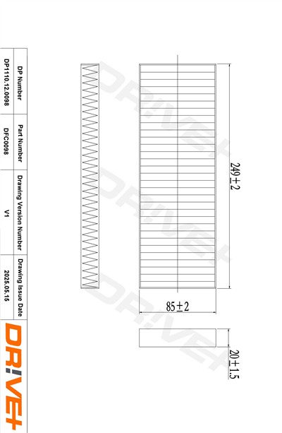 Dr!ve+ DP1110.12.0098 Číslo výrobce: DFC0098. EAN: 5907714152788.