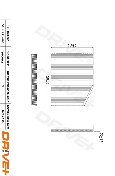 Dr!ve+ DP1110.12.0102 Číslo výrobce: DFC0102. EAN: 5907714152825.