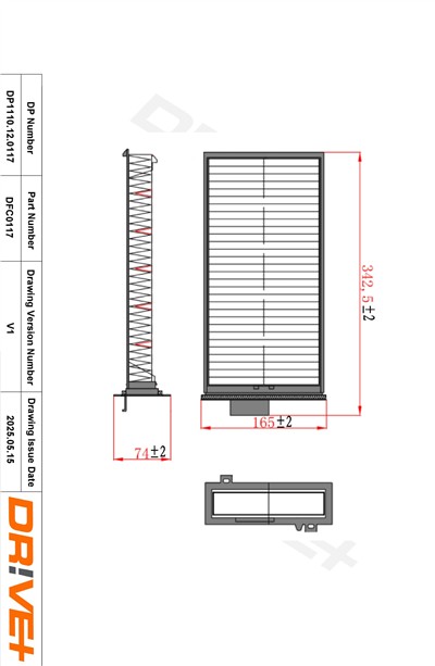 Dr!ve+ DP1110.12.0117 Číslo výrobce: DFC0117. EAN: 5907714152979.