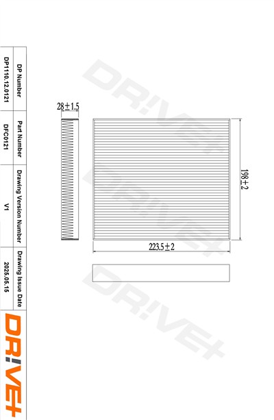 Dr!ve+ DP1110.12.0121 Číslo výrobce: DFC0121. EAN: 5907714153013.