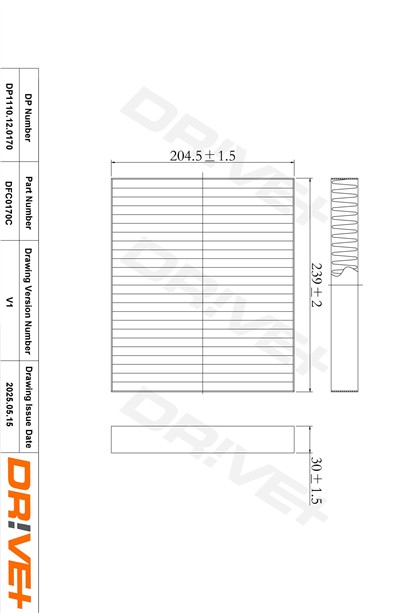 Dr!ve+ DP1110.12.0170 Číslo výrobce: DFC0170C. EAN: 5907714153501.