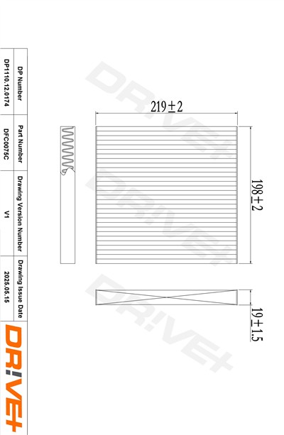 Dr!ve+ DP1110.12.0174 Číslo výrobce: DFC0075C. EAN: 5907714153549.