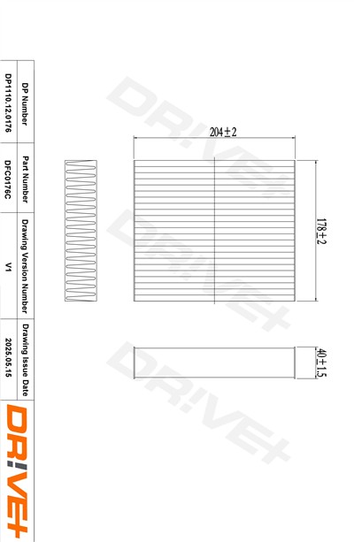 Dr!ve+ DP1110.12.0176 Číslo výrobce: DFC0176C. EAN: 5907714153563.