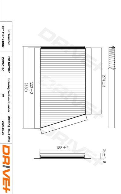 Dr!ve+ DP1110.12.0182 Číslo výrobce: DFC0019C. EAN: 5907714153624.