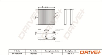Dr!ve+ DP1110.12.0184 Číslo výrobce: DFC0160C. EAN: 5907714153648.