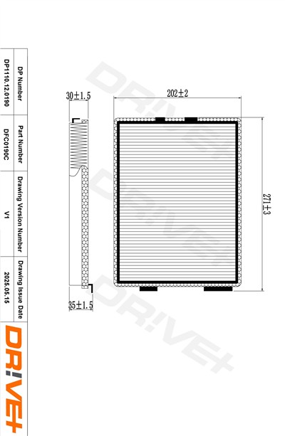 Dr!ve+ DP1110.12.0190 Číslo výrobce: DFC0190C. EAN: 5907714153709.