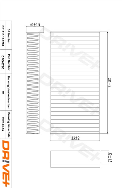 Dr!ve+ DP1110.12.0208 Číslo výrobce: DFC0378C. EAN: 5907714153884.