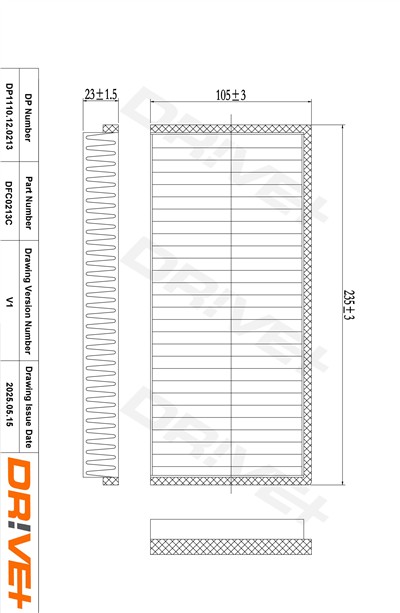Dr!ve+ DP1110.12.0213 Číslo výrobce: DFC0213C. EAN: 5907714153938.