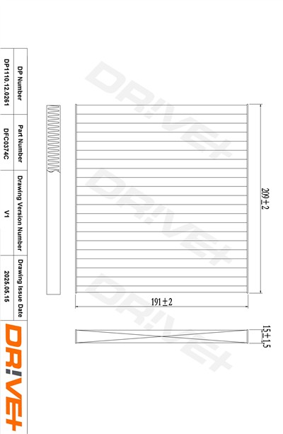 Dr!ve+ DP1110.12.0261 Číslo výrobce: DFC0374C. EAN: 5907714154416.