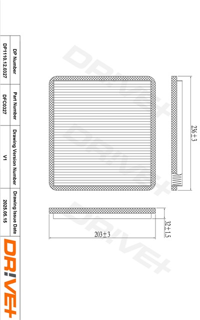 Dr!ve+ DP1110.12.0327 Číslo výrobce: DFC0327. EAN: 5907714166136.