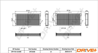 Dr!ve+ DP1110.12.0350 Číslo výrobce: DFC0350. EAN: 5907714166365.