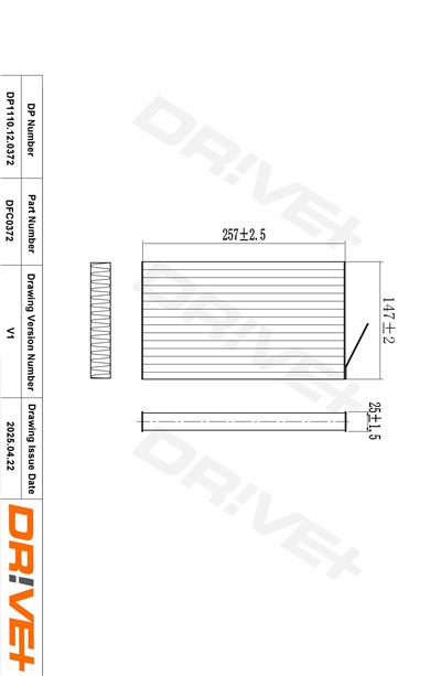 Dr!ve+ DP1110.12.0372 Číslo výrobce: DFC0372. EAN: 5907714166587.