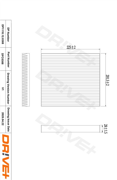 Dr!ve+ DP1110.12.0388 Číslo výrobce: DFC0388. EAN: 5907714166747.