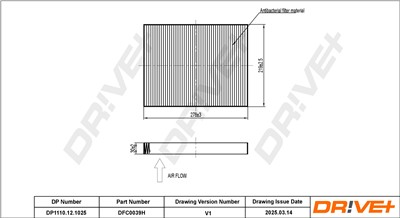 Dr!ve+ DP1110.12.1025 Číslo výrobce: DFC0039H. EAN: 7630556928096.