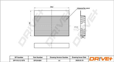 Dr!ve+ DP1110.12.1078 Číslo výrobce: DFC0165H. EAN: 7630556928621.