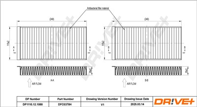 Dr!ve+ DP1110.12.1088 Číslo výrobce: DFC0378H. EAN: 7630556928720.