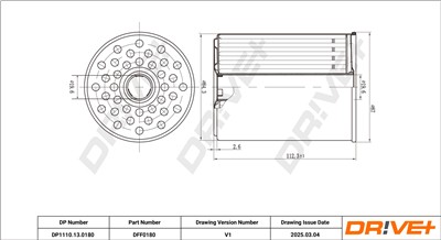 Dr!ve+ DP1110.13.0180 Číslo výrobce: DFF0180. EAN: 5907714168444.