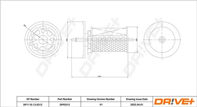 Dr!ve+ DP1110.13.0312 Číslo výrobce: DFF0312. EAN: 5907714199530.