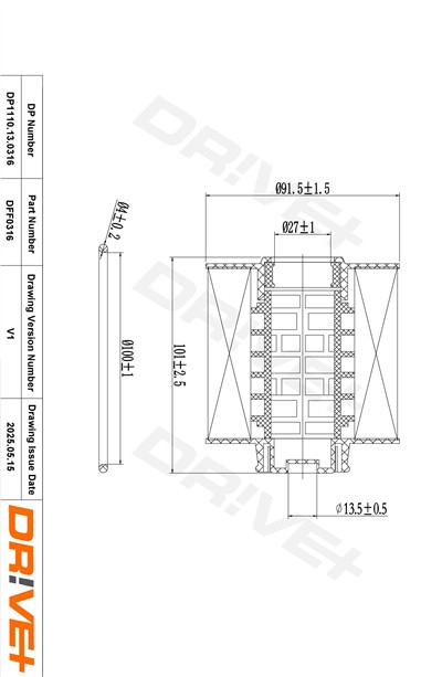 Dr!ve+ DP1110.13.0316 Číslo výrobce: DFF0316. EAN: 5907714199684.