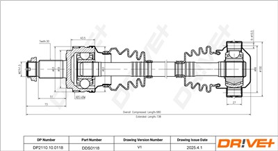 Dr!ve+ DP2110.10.0118 Číslo výrobce: DDS0118. EAN: 5907714188862.