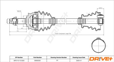 Dr!ve+ DP2110.10.0325 Číslo výrobce: DDS0325. EAN: 5907714190933.