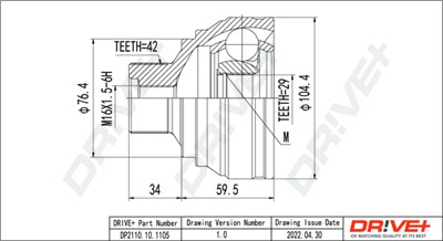 Dr!ve+ DP2110.10.1105 Číslo výrobce: DDC1105. EAN: 5907714180989.