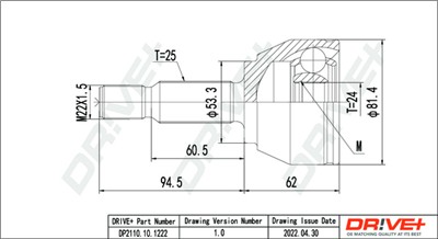 Dr!ve+ DP2110.10.1222 Číslo výrobce: DDC1222. EAN: 5907714182150.