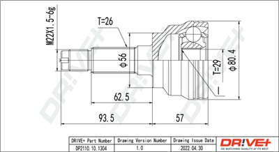 Dr!ve+ DP2110.10.1304 Číslo výrobce: DDC1304. EAN: 5907714182976.