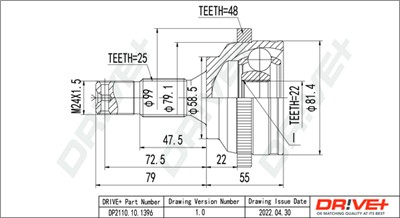 Dr!ve+ DP2110.10.1396 Číslo výrobce: DDC1396. EAN: 5907714183898.