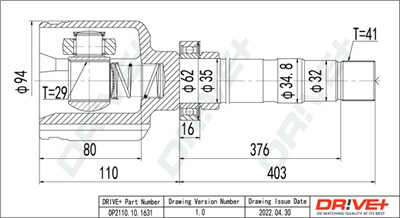 Dr!ve+ DP2110.10.1631 Číslo výrobce: DDC1631. EAN: 5907714186240.