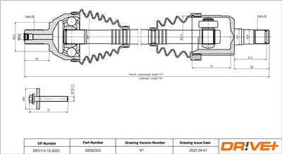 Dr!ve+ DP2110.10.2023 Číslo výrobce: DDS2023. EAN: 7630556910138.
