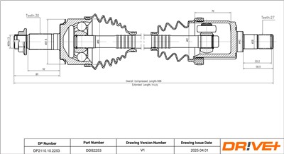 Dr!ve+ DP2110.10.2253 Číslo výrobce: DDS2253. EAN: 7630556912439.