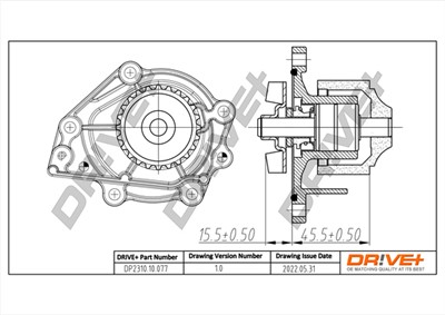 Dr!ve+ DP2310.10.077 Číslo výrobce: DCW0077. EAN: 7640250073008.