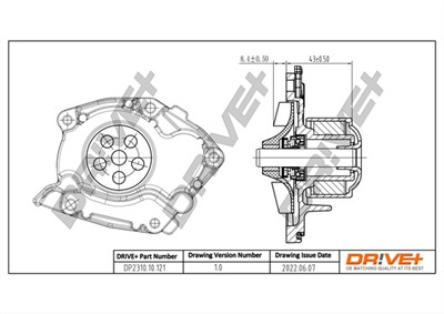 Dr!ve+ DP2310.10.121 Číslo výrobce: DCW0121. EAN: 7640250073442.