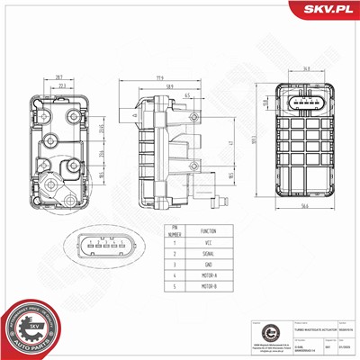 ESEN SKV 95SKV516 Číslo výrobce: 6NW009543-14.