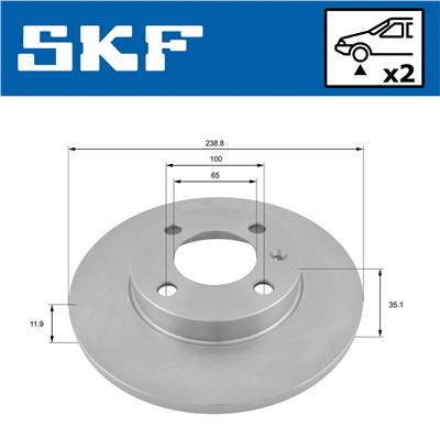 SKF VKBD 80184 S2 EAN: 7316581895151.