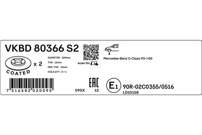 SKF VKBD 80366 S2 EAN: 7316582020095.