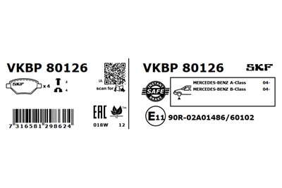 SKF VKBP 80126 EAN: 7316581298624.